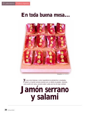 Jamón serrano y salami - Profeco