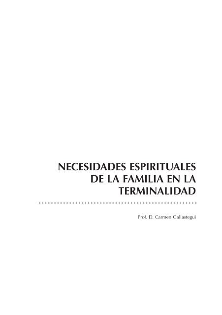 necesidades espirituales de la familia en la terminalidad