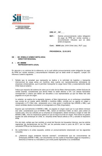 En relación a la consulta formulada por doña Olga Inés Plaza Baeza ...