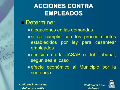 PERSONAL Y DEMANDAS - Oficina del Contralor