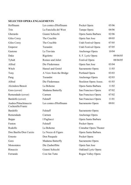Download Print Version - Classical Singer