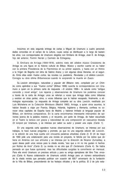 Cartas a Unamuno de Emiliano y José E. de Arriaga, Fermín Herrán ...