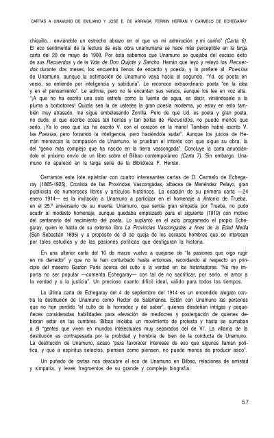 Cartas a Unamuno de Emiliano y José E. de Arriaga, Fermín Herrán ...