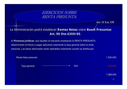 ley 125/91, modificada por la ley 2421/04 rentas de actividades ...