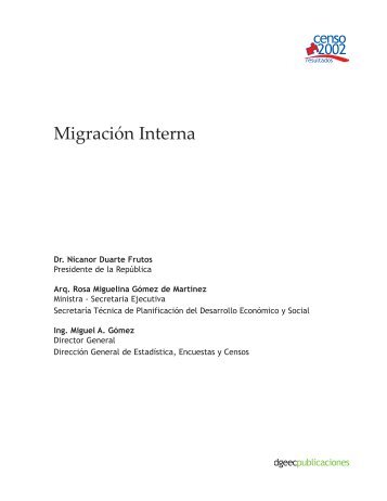 Migración Interna - Dirección General de Estadística, Encuestas y ...
