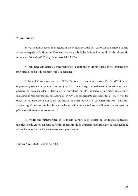 INFORME EJECUTIVO - Auditoría General de la Nación