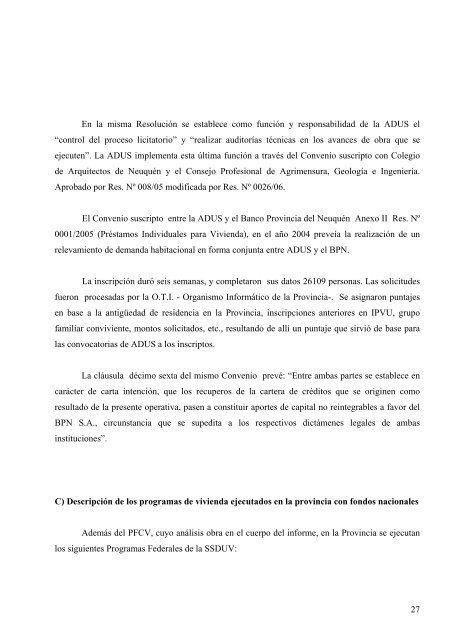 INFORME EJECUTIVO - Auditoría General de la Nación