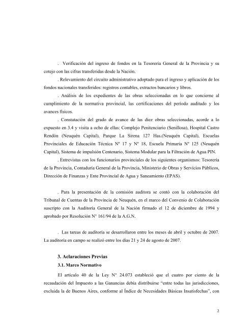 INFORME EJECUTIVO - Auditoría General de la Nación