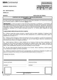 Contrato Cuenta Fácil - BBVA Banco Continental
