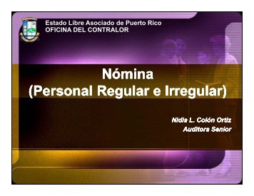 Nómina - Oficina del Contralor
