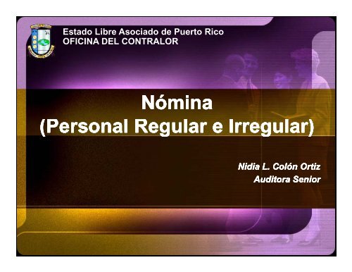 Nómina - Oficina del Contralor