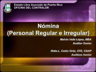 Personal Regular e Irregular - Oficina del Contralor