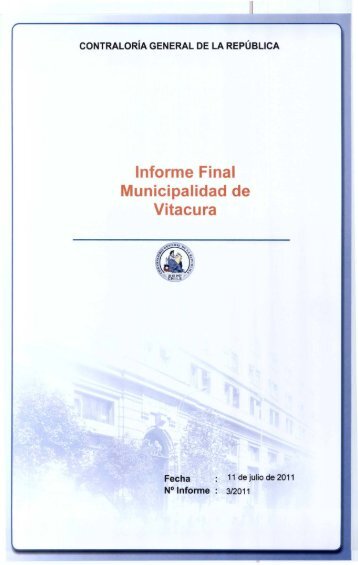 informe final n° 03-11 municipalidad de vitacura sobre auditoría de ...