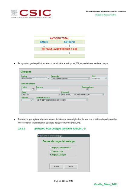 Manual de usuario - Ejercicios SAICI