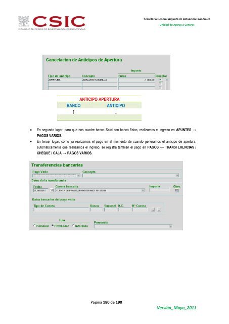 Manual de usuario - Ejercicios SAICI