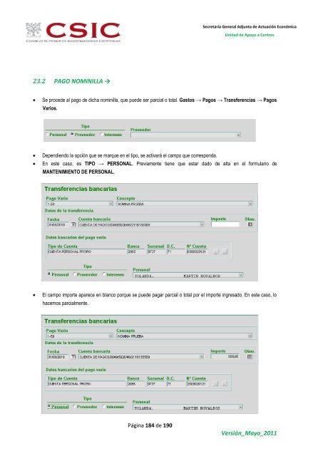 Manual de usuario - Ejercicios SAICI