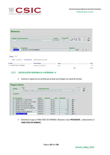 Manual de usuario - Ejercicios SAICI