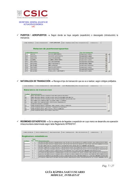 Manual de usuario - Ejercicios SAICI