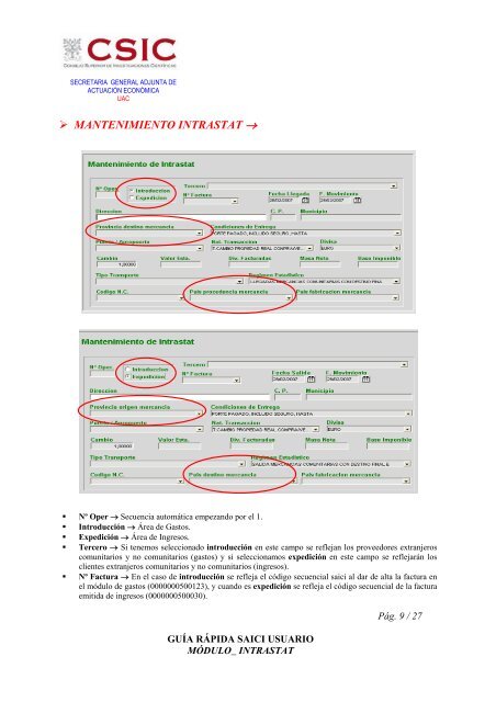 Manual de usuario - Ejercicios SAICI