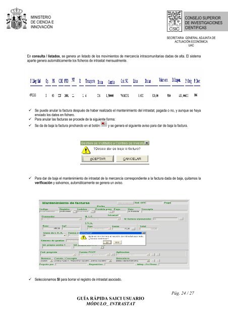 Manual de usuario - Ejercicios SAICI