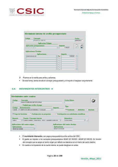 Manual de usuario - Ejercicios SAICI