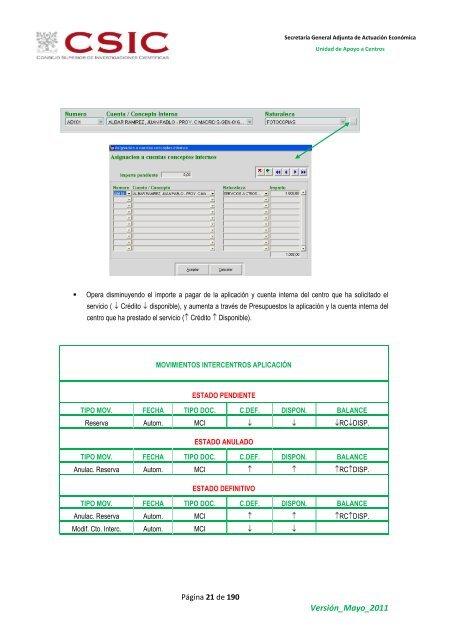 Manual de usuario - Ejercicios SAICI