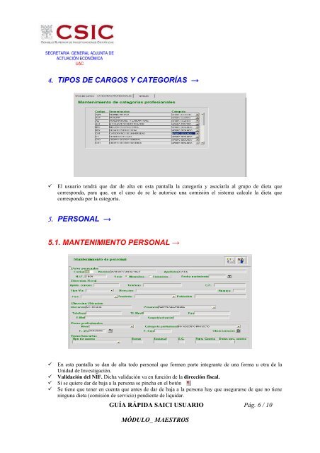 Manual de usuario - Ejercicios SAICI