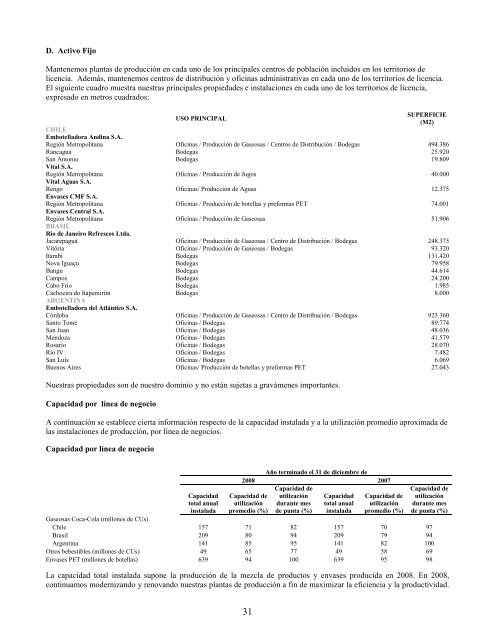 De acuerdo a lo presentado ante la Comisión de Valores e ...