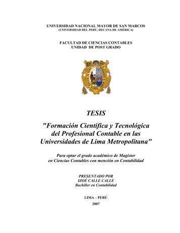 Formación Científica y Tecnológica del Profesional ... - Cybertesis