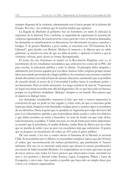 análisis del año 2006 - Facultad de Ciencias Sociales - Universidad ...