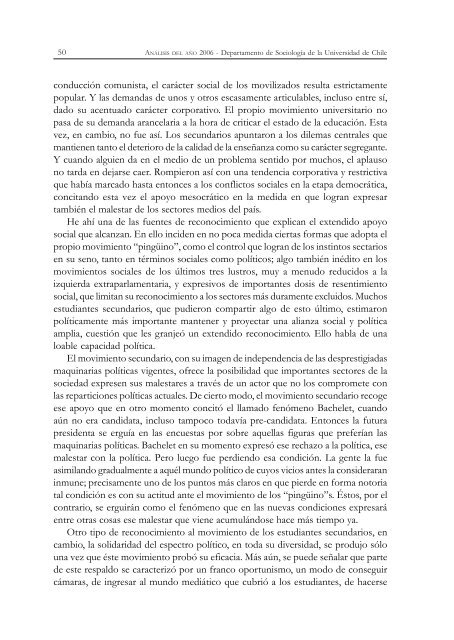 análisis del año 2006 - Facultad de Ciencias Sociales - Universidad ...