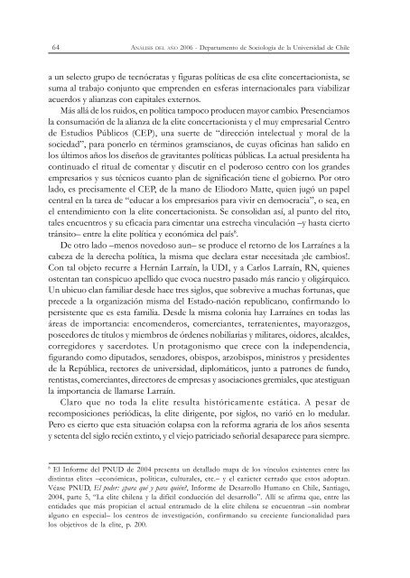 análisis del año 2006 - Facultad de Ciencias Sociales - Universidad ...