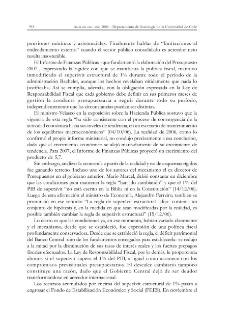 análisis del año 2006 - Facultad de Ciencias Sociales - Universidad ...