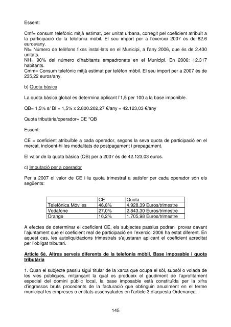 Ordenança - Ajuntament de la Seu d'Urgell