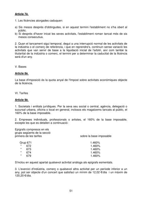 Ordenança - Ajuntament de la Seu d'Urgell