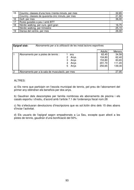 Ordenança - Ajuntament de la Seu d'Urgell