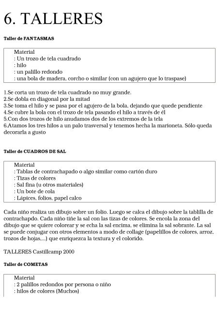 6. TALLERES - CMF Apostolado