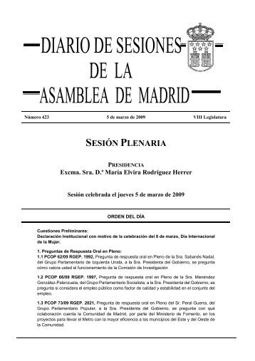 VIII-DS-423 - Asamblea de Madrid