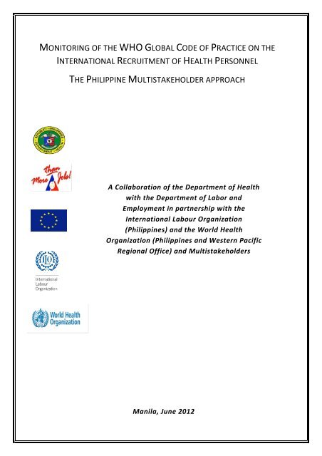 monitoring of the who global code of practice on the international ...