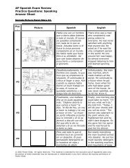 AP Spanish Exam Review Practice Questions: Speaking Answer ...