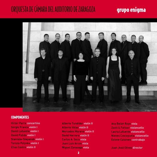 ORQUESTA DE CÁMARA DEL AUDITORIO DE ZARAGOZA