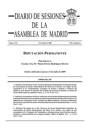 VIII-DS-521 - Asamblea de Madrid