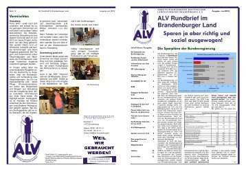 ALV Rundbrief im Brandenburger Land - Arbeitslosenverband ...