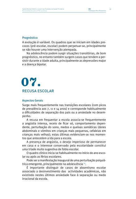 saúde mental infantil e juvenil nos cuidados de saúde primários