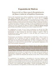 Exposición de Motivos - Banco Central de la República Dominicana