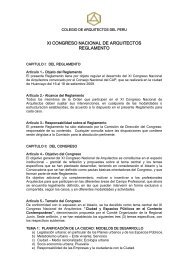 Reglamento - Colegio de Arquitectos del Perú