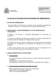 plan de actuación en situaciones de emergencia - Ministerio de ...