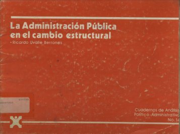 la administración pública en el cambio estructural - Instituto ...