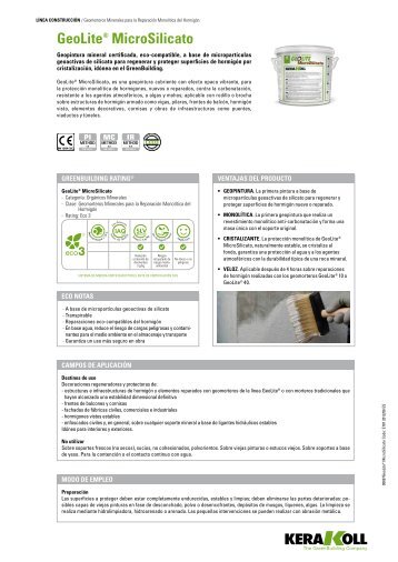 GeoLite® MicroSilicato - products.kerakoll... - Kerakoll SPA