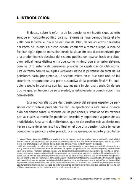 El futuro de las pensiones en España: hacia un sistema mixto - CSIC